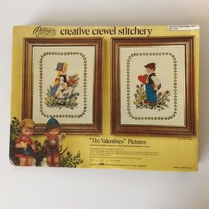Vintage 70's Paragon Crewel Kit Two Pictures
